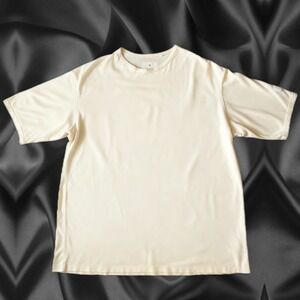 Adidas Y-3 Mens Cream Short Sleeve Crew Neck T Shirt Size XL Made in Thailand